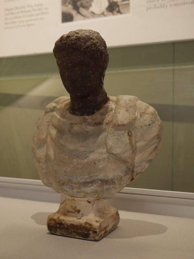 Mixed material bust from Vita's writing room